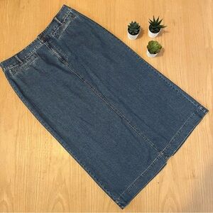 Vintage Liz Claiborne Long Denim Jean Skirt